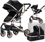 Magic ZC 3 in 1 Pushchair Pram Travel System, Baby Stroller 3 in 1 with Two 739