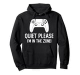 Quiet Please I'm Gaming, Funny Gamer Controller Pullover Hoodie