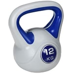 Kettlebell 12 Kg Golvvänlig Kettlebell För Styrketräning Och Kondition, Blå