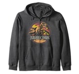 Jurassic Park Distressed T-Rex Logo Zip Hoodie