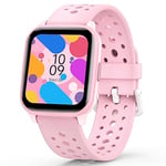 Butele Montre connectée Enfant Fille Garçons, Montre Intelligente Enfants 6-16 Ans Montre Intelligente Cadeau avec Sommeil Mode 20 Sportifs Podomètre Garçons Filles Cadeau d'anniversaire (Rose)