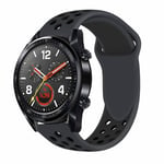 Huawei Watch GT - Silikon armband - andningsbar - Svart