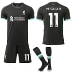 Liverpool FC Bortaställ för Barn och Vuxna 2024-2025 Fotbollströja Matchtröja Nr.11 M.SALAH-Xin 28