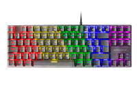 Mars Gaming MK80 Noir, Clavier Gaming Mécanique TKL FRGB, Antighosting, Switch Mécanique Bleu, Langue Portugais