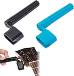 2 pièces, bleu, noir, manivelle à cordes, accessoires de guitare, tension des cordes de guitare, pour un changement de cordes plus rapide sur les guitares occidentales, acoustiques, classiques et élec