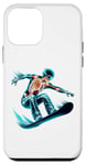 Coque pour iPhone 12 mini Style de snowboard squelette fascinant