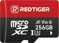 Carte Micro SD haute vitesse 256 Go avec adaptateur, microSDXC UHS-I classe 10, U3, V30 A1, support pour caméra embarquée et enregistrement vidéo 4K.[G1041]