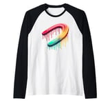 Dripping Paint Boomerang Thrower Boomerangs Raglan Baseball Tee