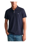 GANT Mens Shield Short Sleeve Pique Polo Shirt Navy XXL