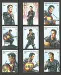 Senegal - 1999 Elvis Presley Comeback Special set of 9 Stamps mint never hinged.