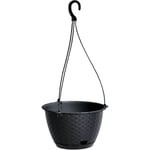 Prosperplast - Jardinière suspendue ratolla round l 4,85L, dimensions (mm) 243x243x160, couleur Anthracite