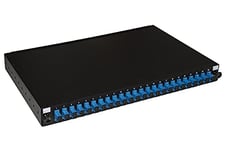 Connetto - Panneau Fibre Optique 19" avec 24 adaptateurs SC simplex singlemode Profondeur 250 mm Noir