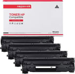 TONER CF283X 83X CF283X 83X Noir x 4 Compatible pour HP-NOPAN-INK P LaserJet Pro M201dw P LaserJet Pro M201n P LaserJet Pro M202dw P LaserJet Pro M202n P LaserJet Pro M244dw P LaserJet Pro M247dw P LaserJet Pro M249dw P LaserJet Pro MFP M225dn P Las