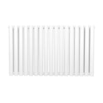 Radiateur à Colonne Ovale 600mm x 1020mm, Chauffage Moderne Horizontal à Tube Ovale en Acier au Carbone Blanc Brillant, Cuisine Salon Salle de Bain [Brosse, Attaches Murales & Supports INCLUS]