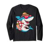 Shark Hawaiian Funny Aloha Hawaii Holidays Beach Lover Fan Long Sleeve T-Shirt