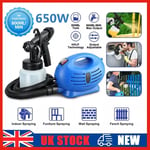 800ml Electric Paint Sprayer 650W Power HVLP Spray Gun 3 Spray Mode Fence Wall