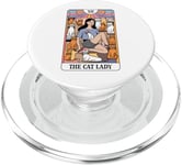 The Cat Lady Carte de tarot rétro Motif chat PopSockets PopGrip pour MagSafe