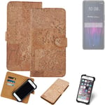 FOR HTC U24 pro SMARTPHONE CASE COVER WALLETCASE CORK