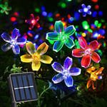 Coquimbo Guirlande Lumineuse Extérieur, 7M 50LED 8 Modes Guirlande Solaire Exterieur en Forme de Fleur de Cerisier Étanche pour Extérieur Mariage, Décoration de Jardin Patio Cour Arbre de Noël