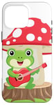 Coque pour iPhone 16 Pro Max Anime Kawaii Musical Frog Mushroom