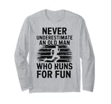 Old Man Running Humor Design Funny Runner Long Sleeve T-Shirt