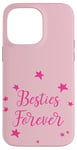 Coque pour iPhone 14 Pro Max Jolies étoiles avec inscription « Best Friends For Besties Forever Friend »