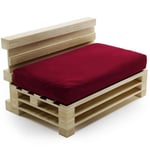 Coussin Palette Déhoussable Imperméable Assise BANANAIR 120 x 80 cm Rouge