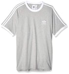 Adidas 3-Stripes Tee T-Shirt - Medium Grey Heather, X-Small