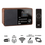 Retro Internet Radio Digital DAB+ FM Hi-Fi System Wifi TFT Screen Walnut Effect