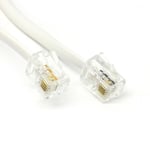 5m Meter Rj11 To Rj11 Cable 4 Pin Adsl Bt Phone Router Internet Modem Lead White