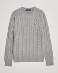 Polo Ralph Lauren Cotton Cable Pullover Fawn Grey Heather