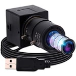 ELP 8 Megapixel Zoom Web Camera IMX179 Sensor USB Camera 2448P Webcam HD 2.8-12 mm Variable Focus Manual Lens Camera Supports Windows/Linux/Android/Raspberry Pi USB8MP02G-SFV (2.8-12 mm)