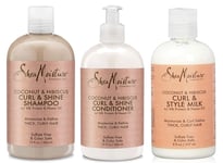 Shea Coconut Hibiscus Curl & Shine Shamp, Cond And Style Milk (Set Of 3)