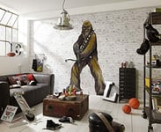 Komar Star Wars Papier peint photo non tissé autocollant et contours découpés de Chewbacca XXL – Dimensions : 127 x 200 cm – Sticker mural pour chambre d'enfant, taille réelle