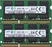 Samsung PC3 12800S Lot de 2 barrettes mémoire (RAM) de 4 Go pour ordinateur portable et notebook 1 333 MHz DDR3 SO-Dimm