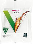 Hario V60 Coffee Filter Papers White 100 Sheets, Size 3-100pcs, Packaging may vary