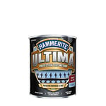 Hammerite Ultima - Peinture Acrylique Tous Métaux - 3 en 1 : Antirouille, Direct sur Rouille et Sans Sous-couche - Brillant Rouge 0,75 L