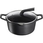 TEFAL ROBUSTO GRYTE M/LOKK 24CM 4,4L SORT