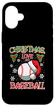 Coque pour iPhone 16 Plus Player Team Club Tentime Noël, Amour Et Baseball