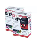 Genuine 20 x Pack Numatic Hepa-Flow Hoover Vacuum Bags Henry Hetty James NVM-1CH