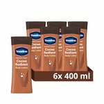 Vaseline Cocoa Radiant Body Lotion 100% cocoa butter for dry skin 6x 400 ml