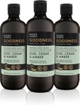 Oud Cedar Amber Body Wash 500ml x3 - Vegan Friendly Baylis & Harding Goodness