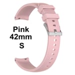 Silicone Wrist Band Bracelet Strap Watch Pink 42mm S