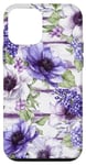 Coque pour iPhone 12 mini Purple Lilac Anemone Flowers Cute Shabby Chic Pattern