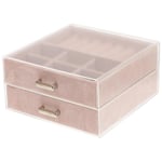 1 st Smyckeskrin Akryl Smyckesfodral Örhänge Organiser Dubbellager Display Box Rosa 15.5X15X8CM Pink 15.5X15X8CM