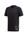 adidas Men's M Tech Tee T shirt, Black, XL UK