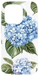 Coque pour iPhone 15 Pro Aquarelle Floral Bleu Hortensias Pretty Blue Floral