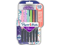 Paper Mate Paper Mate Fiberpennor Flair 6Er Metallic M 0,7 Mm Blister