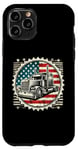 iPhone 11 Pro Semi-Trailer Trucker Big Rig American Flag Truck Driver Case