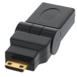 HDMI til Mini HDMI 180 grader vinkel adapter